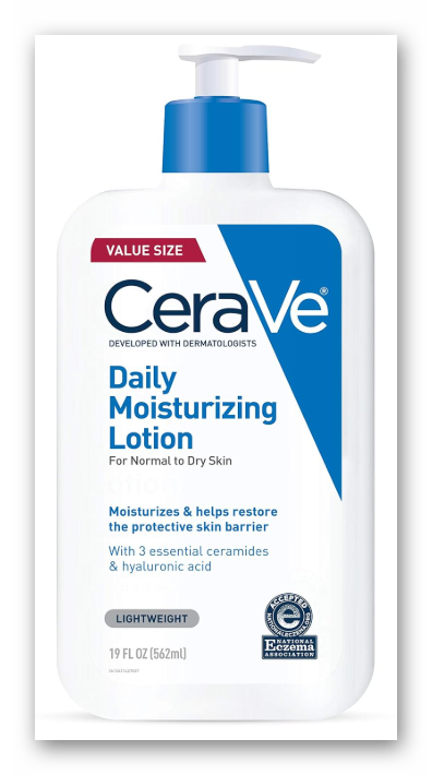 CeraVe Daily Moisturizing Lotion For Dry Skin, Body Lotion & Face Moisturizer With Hyaluronic Acid And Ceramides, Daily Moisturizer, Fragrance Free, Oil Free, 19 Ounce