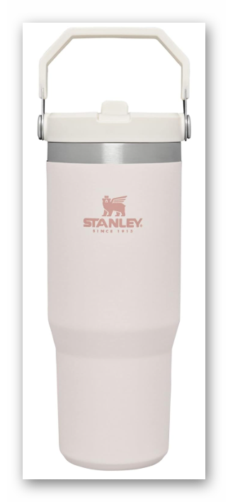 Stanley IceFlow Stainless Steel Tumbler With Straw   Vacuum Insulated Water Bottle For Home, Office Or Car Reusable Cup With Straw Leak Resistant Flip Cold For 12 Hrs Or Iced For 2 Days (Rose Quartz)