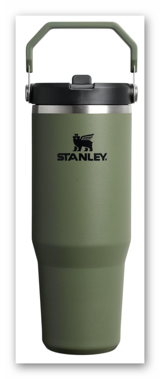 Stanley IceFlow 2.0 Flip Straw Tumbler With Handle 30 Oz | Twist On Lid And Flip Up Straw | Leak Resistant Water Bottle | Insulated Stainless Steel | BPA Free | Dried Pine